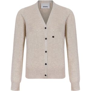 Isabel Marant, Dames, Truien, Beige, Maat: 2XS Wol,