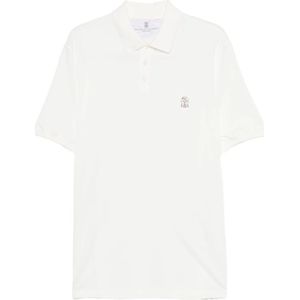 Brunello Cucinelli, Heren, Tops, Wit, Maat: 2XL Katoen,