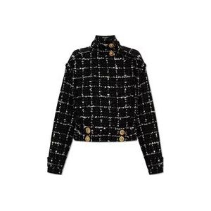 Balmain Tweed jas , Black , Dames , Maat: XS