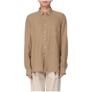 Aspesi, Heren, Overhemden, Bruin, Maat: L