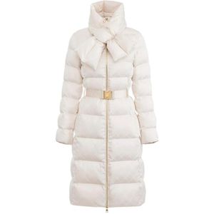 Elisabetta Franchi, Dames, Mantels, Beige, Maat: M Voile,