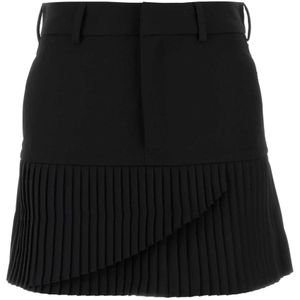 MM6 Maison Margiela, Dames, Rokken, Zwart, Maat: 3XS