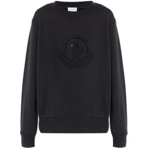 Moncler, Dames, Sweatshirts & Hoodies, Zwart, Maat: XS Katoen,