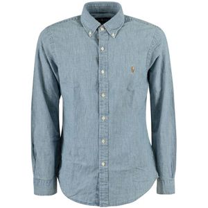 Ralph Lauren, Heren, Overhemden, Blauw, Maat: XL Katoen,