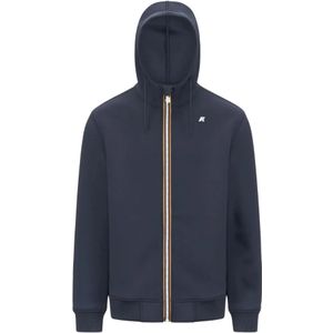 K-Way, Heren, Sweatshirts & Hoodies, Blauw, Maat: M Poliester,