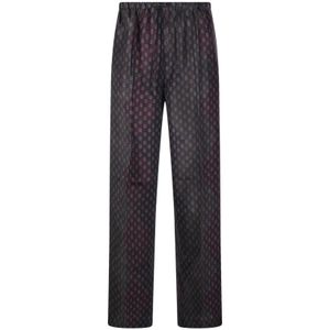 Dries Van Noten, Dames, Broeken, Veelkleurig, Maat: M Leer,