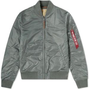 Alpha Industries, Heren, Jassen, Groen, Maat: XS Nylon,