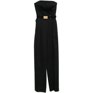 Elisabetta Franchi, Dames, Jumpsuits & Playsuits, Zwart, Maat: L