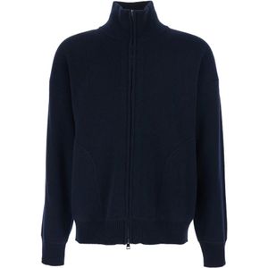 Roberto Collina, Heren, Truien, Blauw, Maat: L Wol,