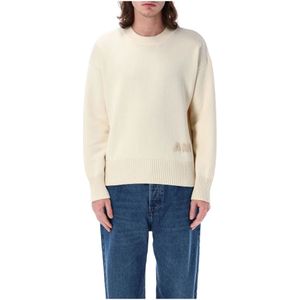 Ami Paris, Heren, Truien, Beige, Maat: S Jersey,