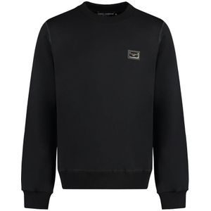 Dolce & Gabbana - Monochrome Katoenen Sweatshirt - Zwart - Heren