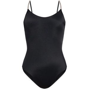 Moschino, Dames, Badkleding, Zwart, Maat: M Polyamide,