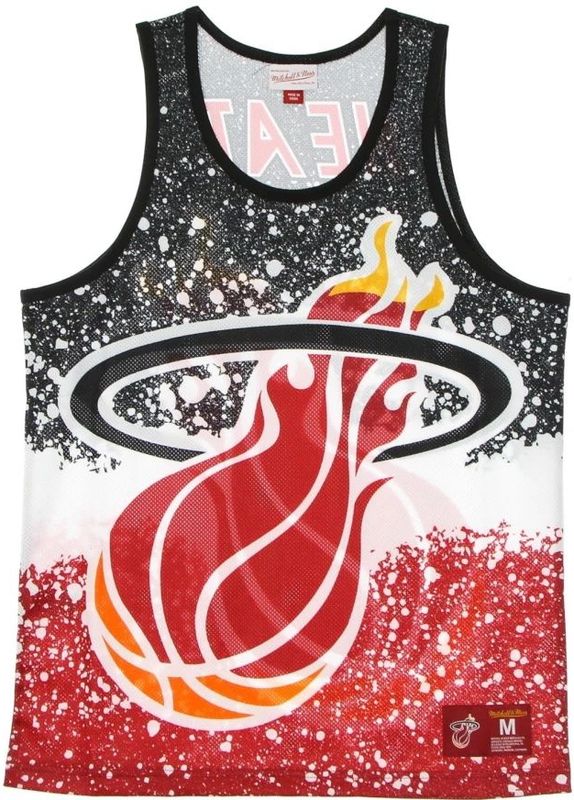 Mitchell & Ness - Miami Heat - Basketbal Tanktop - Veelkleurig - Polyester