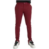 Dolce & Gabbana, Heren, Broeken, Rood, Maat: M Wol,