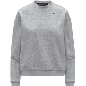 K-Way, Dames, Sweatshirts & Hoodies, Grijs, Maat: M Katoen,