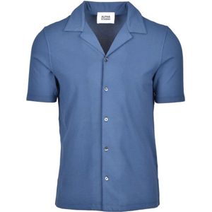 Alpha Studio, Heren, Overhemden, Blauw, Maat: L Katoen,