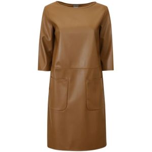 Max Mara, Dames, Jurken, Bruin, Maat: XS Katoen,