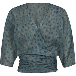 Cortana, Dames, Blouses & Shirts, Blauw, Maat: M Zijde,