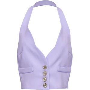 Pinko - Halterneck Gilet - Dames - Paars - Polyester