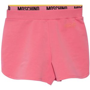 Moschino, Dames, Korte broeken, Roze, Maat: S Katoen,