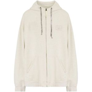 Maison Margiela, Heren, Sweatshirts & Hoodies, Beige, Maat: L Katoen,