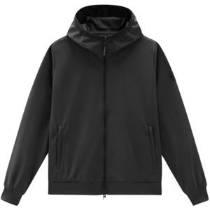 Woolrich, Heren, Sweatshirts & Hoodies, Zwart, Maat: 2XL Wol,