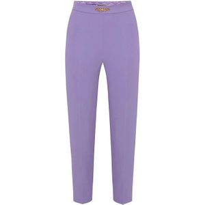 Elisabetta Franchi, Dames, Broeken, Blauw, Maat: S Poliester,