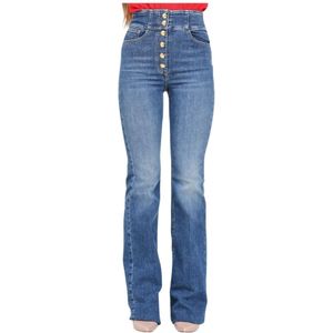 Elisabetta Franchi, Dames, Jeans, Blauw, Maat: W27 Denim,