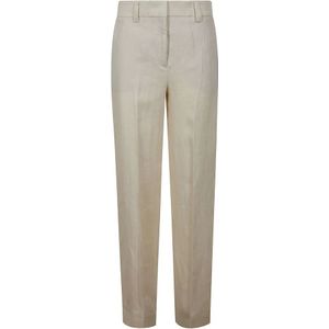 Incotex, Dames, Broeken, Beige, Maat: XS Linnen,
