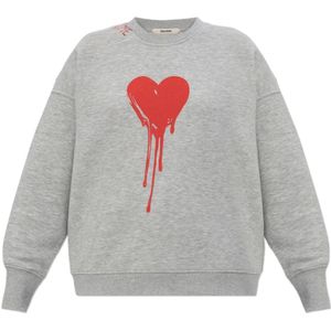 Zadig & Voltaire, Dames, Sweatshirts & Hoodies, Grijs, Maat: XS Katoen,