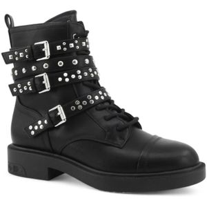 Guess - Fynal Stud Combat Boot - Leren Schoen - Zwart