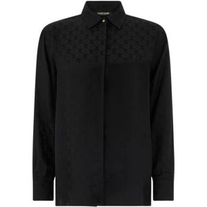 Roberto Cavalli, Dames, Blouses & Shirts, Zwart, Maat: 2XS Zijde,