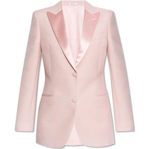 Alexander McQueen - Blazer - Roze - Dames - Satijn - Met Satijnen Inzetstuk