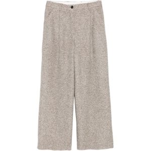 Mark Kenly Domino Tan, Dames, Broeken, Beige, Maat: M Tweed,