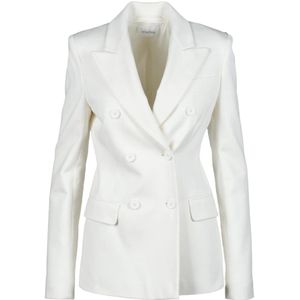 Sportmax, Dames, Jassen, Wit, Maat: S Poliester,