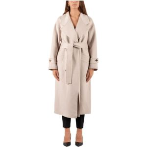 Liu Jo, Dames, Mantels, Grijs, Maat: XS Wol,