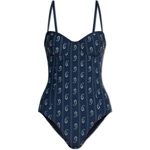 Tory Burch, Dames, Badkleding, Blauw, Maat: L Nylon,