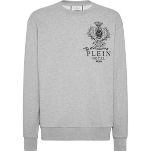 Philipp Plein, Heren, Sweatshirts & Hoodies, Grijs, Maat: S Fleece,