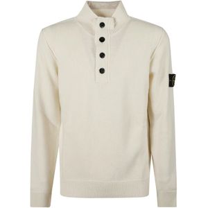 Stone Island, Heren, Truien, Wit, Maat: S