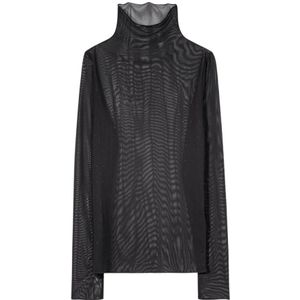 Luisa Cerano, Dames, Tops, Zwart, Maat: S Poliester,