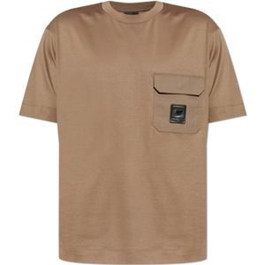 Emporio Armani, Heren, Tops, Beige, Maat: S Katoen,