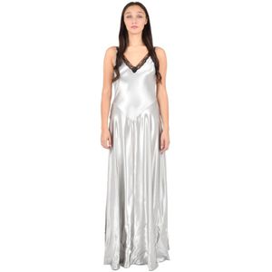 Alberta Ferretti, Dames, Jurken, Grijs, Maat: S Satijn,