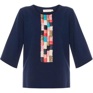Tory Burch, Dames, Blouses & Shirts, Blauw, Maat: M Viscose,