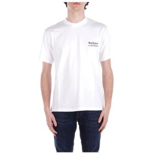 Barbour, Heren, Tops, Wit, Maat: S Katoen,