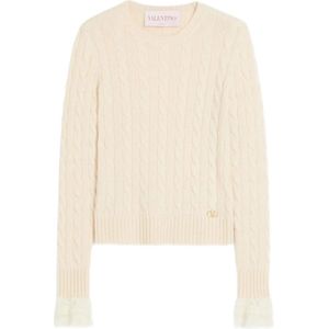 Valentino Garavani, Dames, Truien, Beige, Maat: S