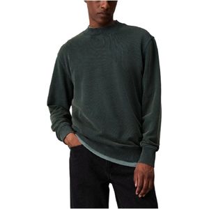 Calvin Klein - Washed Woven Label Sweatshirt - Groen - Katoen
