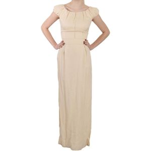 Dolce & Gabbana - Column Cap Sleeve Dress - Beige - Kokerjurk