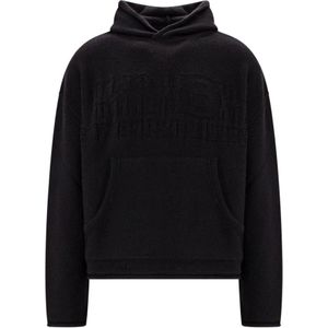 MM6 Maison Margiela, Heren, Sweatshirts & Hoodies, Zwart, Maat: L Wol,