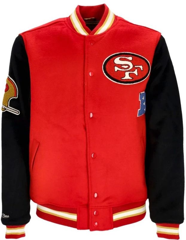 Mitchell & Ness - NFL Team Legacy Varsity Jack - Rood/Zwart - Heren - Wol
