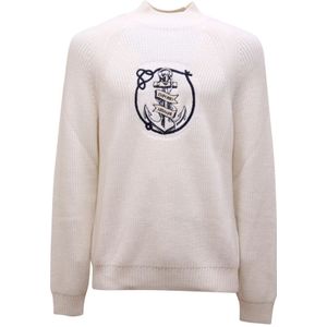 Armani, Heren, Truien, Wit, Maat: M Katoen,